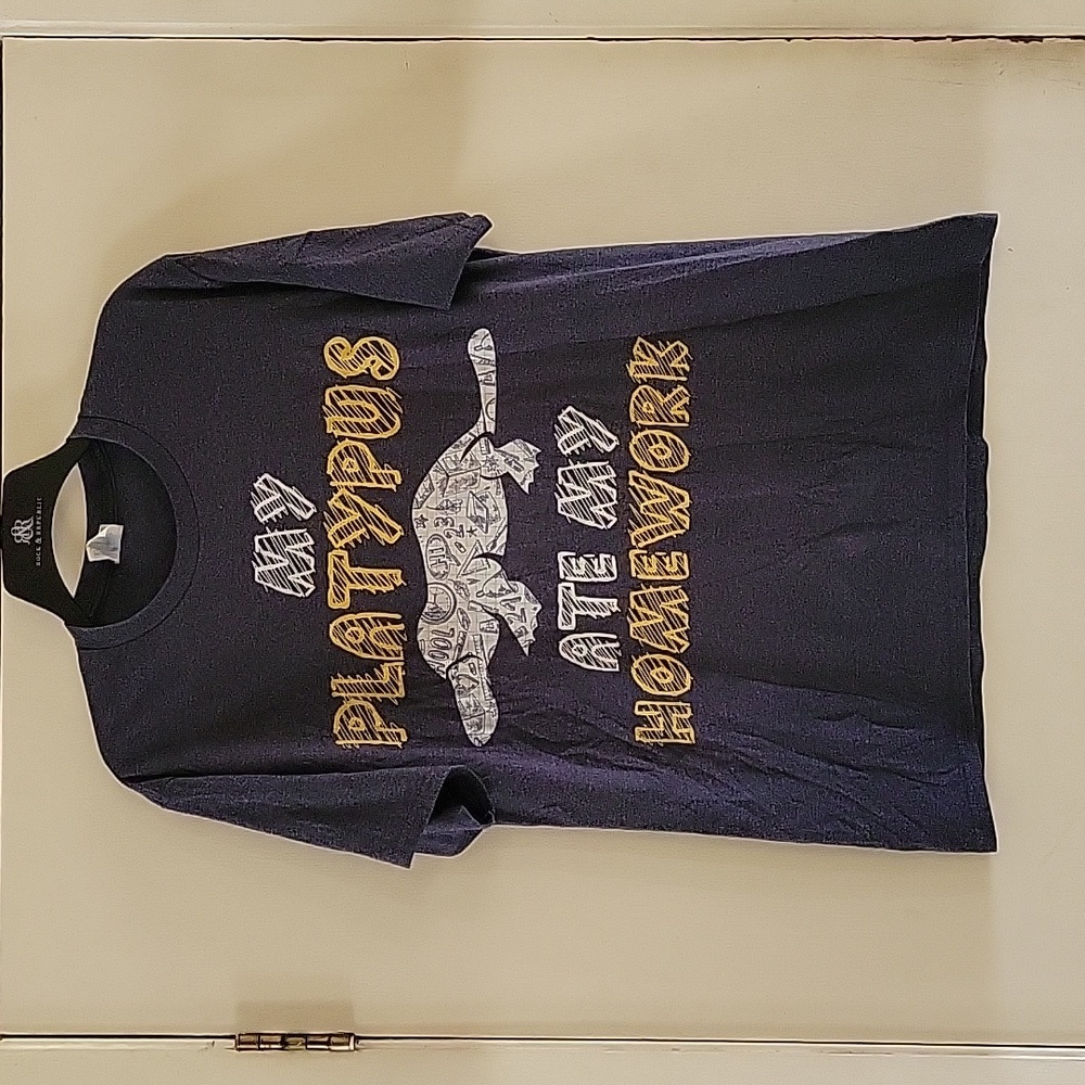 NWOT Blue Platapus Shirt